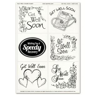 Easy Peely Sticker Stamps - Get Well Soon